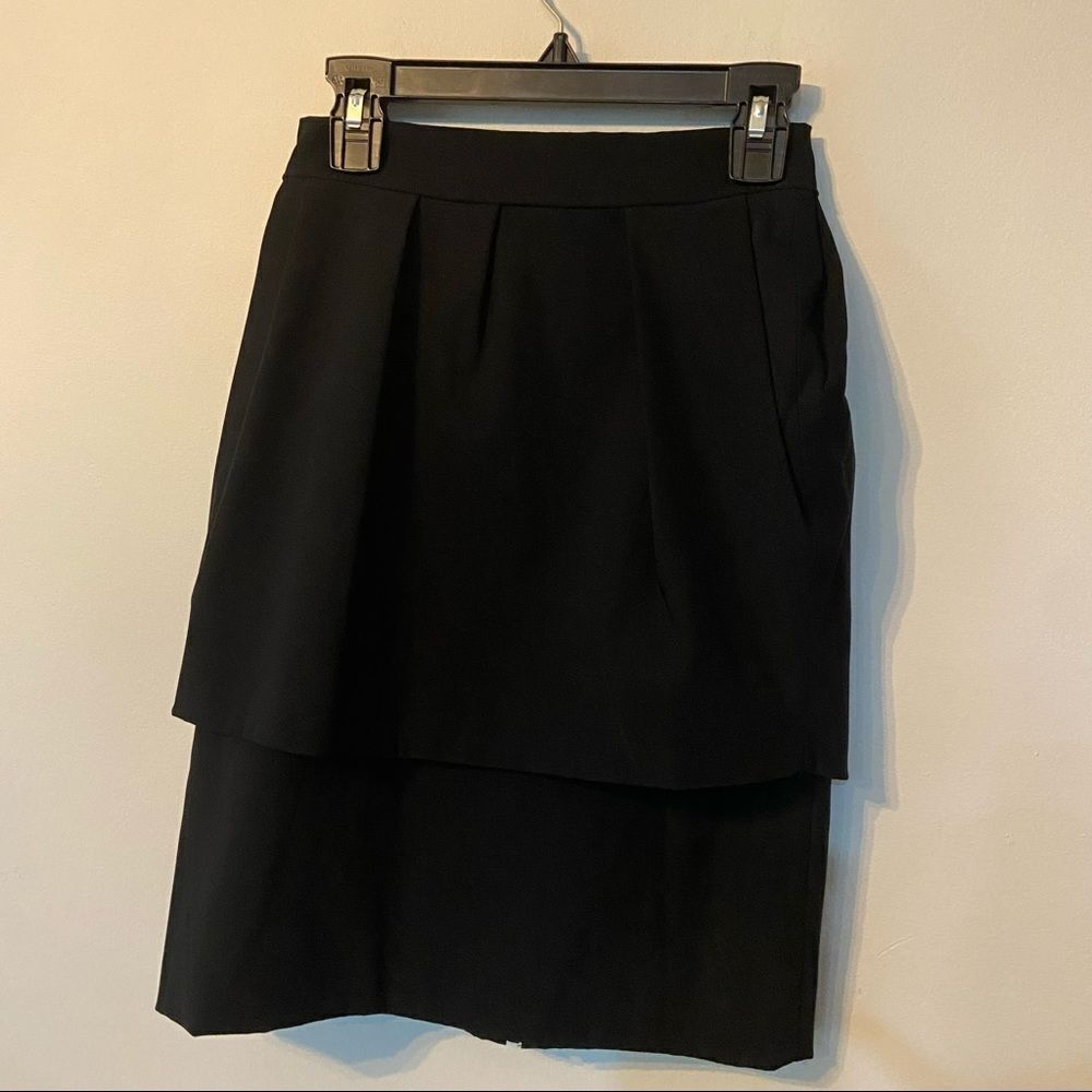 Preen By Thornton Bregazzi tiered black skirt size small